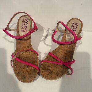Michael Kors Strappy pink heels size 9